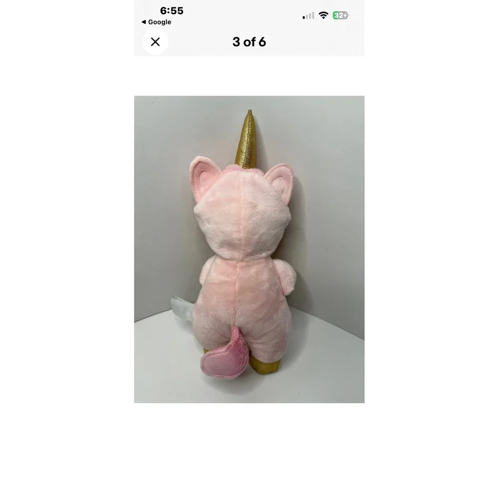 Cabbage Patch Kids Cuties Pink Gold Unicorn Plush Doll‎ Green Eyes CPK 2020